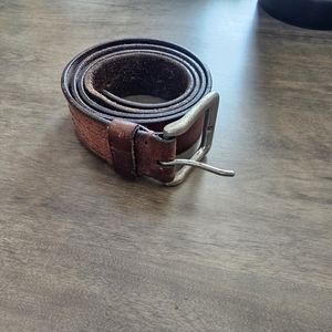 Silver - Men's Leather Belt - 38